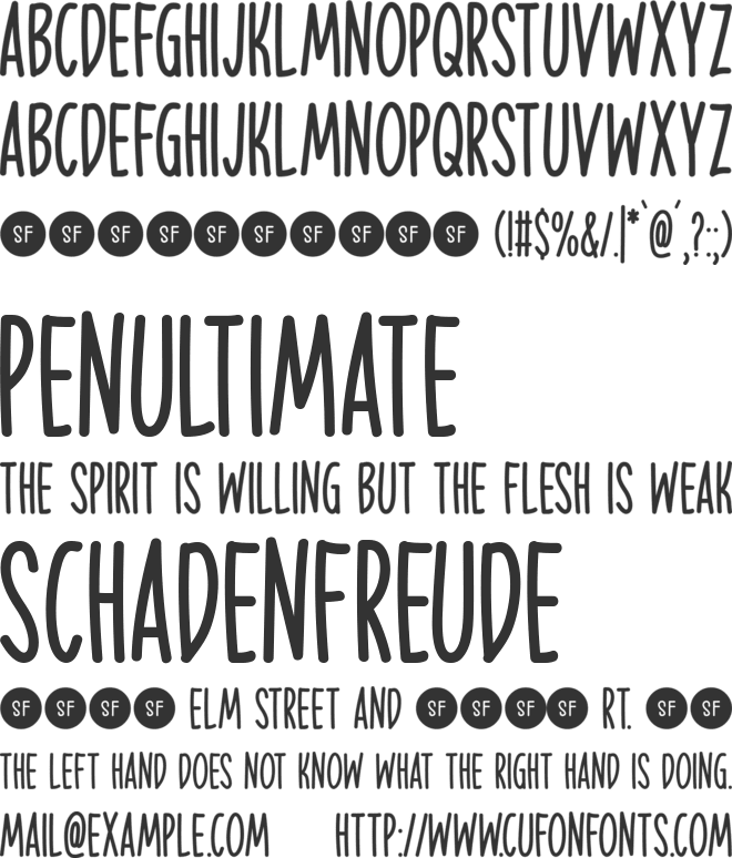 Frozen Ground font preview