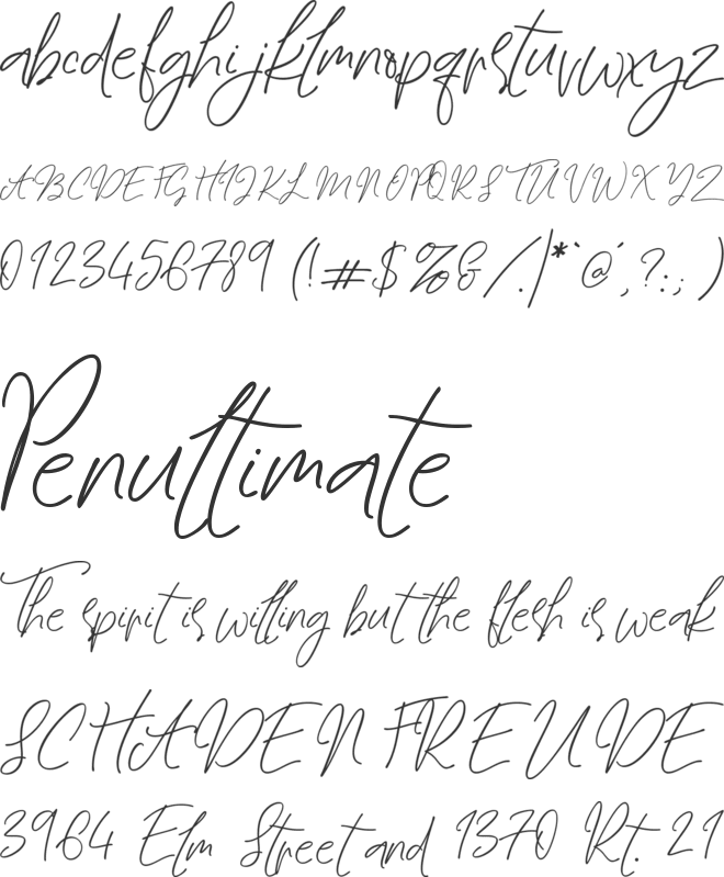 Luminous Gardenia Free font preview