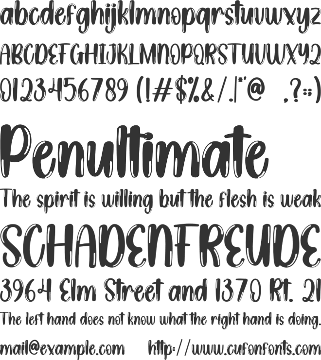 Water Bubble font preview