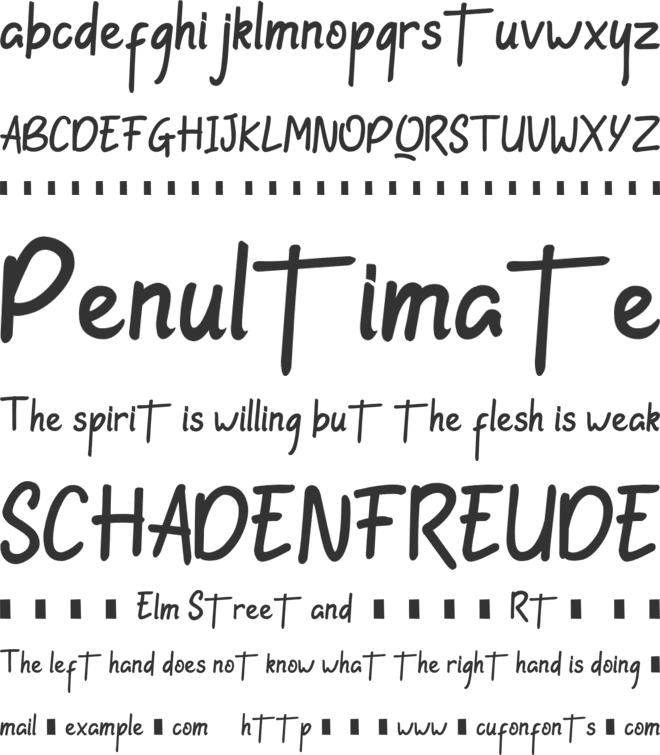 Lanathea font preview