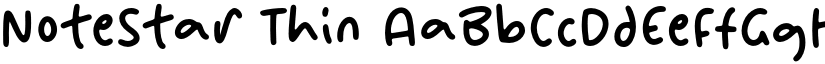 NoteStar Thin font