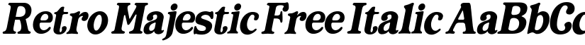 Retro Majestic Free Italic font