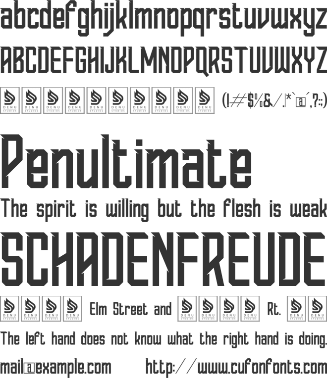 Rush Syndicate font preview