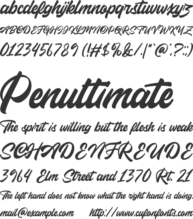 Candery font preview