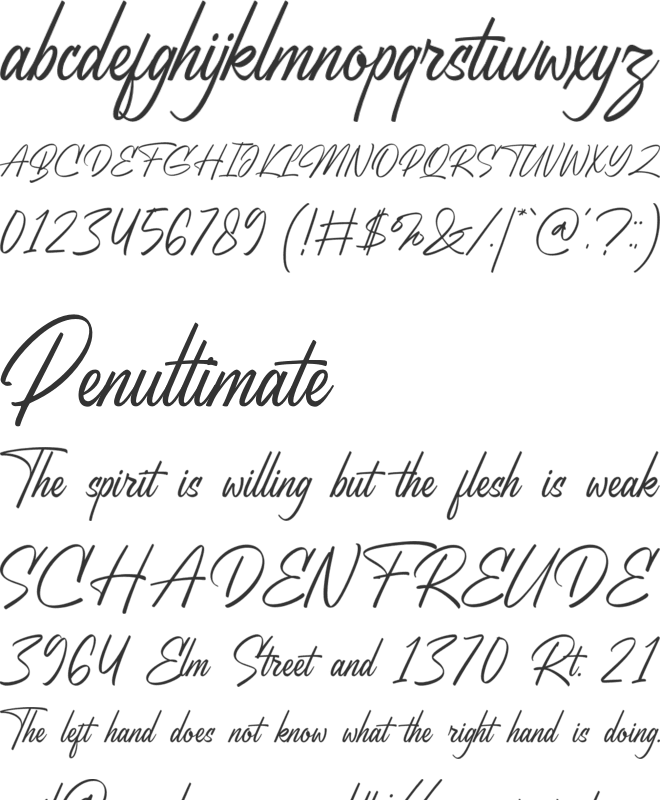 Bristega font preview