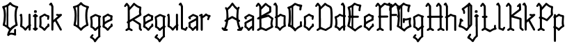 Quick Oge Regular font