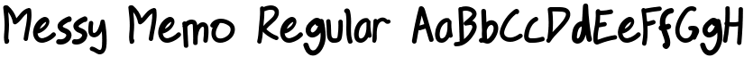 Messy Memo Regular font
