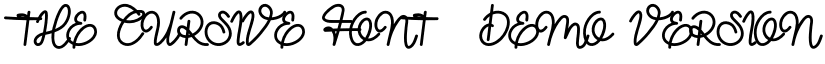 THE CURSIVE FONT (DEMO VERSION) font