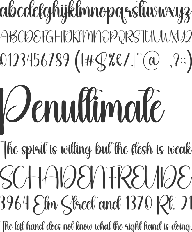 Byebeach font preview