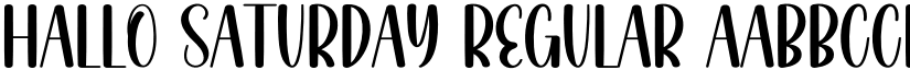 Hallo Saturday Regular font