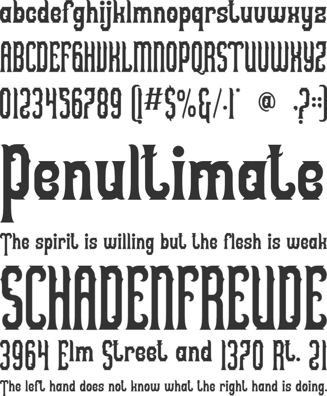 Gonser font preview
