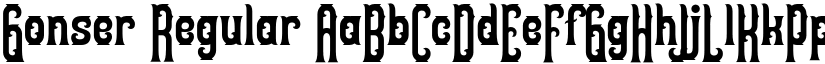 Gonser Regular font