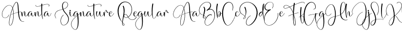 Ananta Signature Regular font