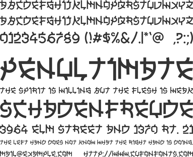Tikoa font preview