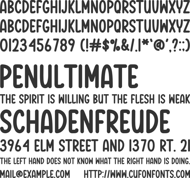 Love You font preview