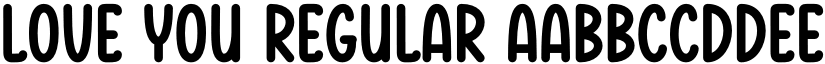 Love You Regular font