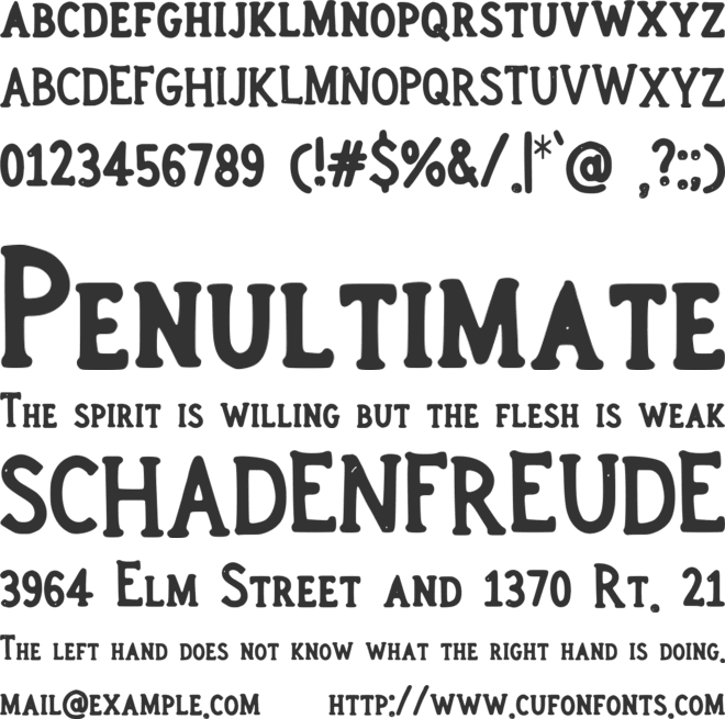 Molten Steel font preview