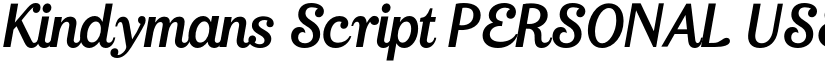 Kindymans Script PERSONAL USE Regular font