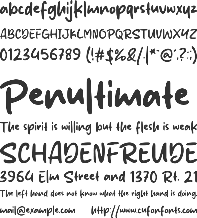 Start Kick font preview