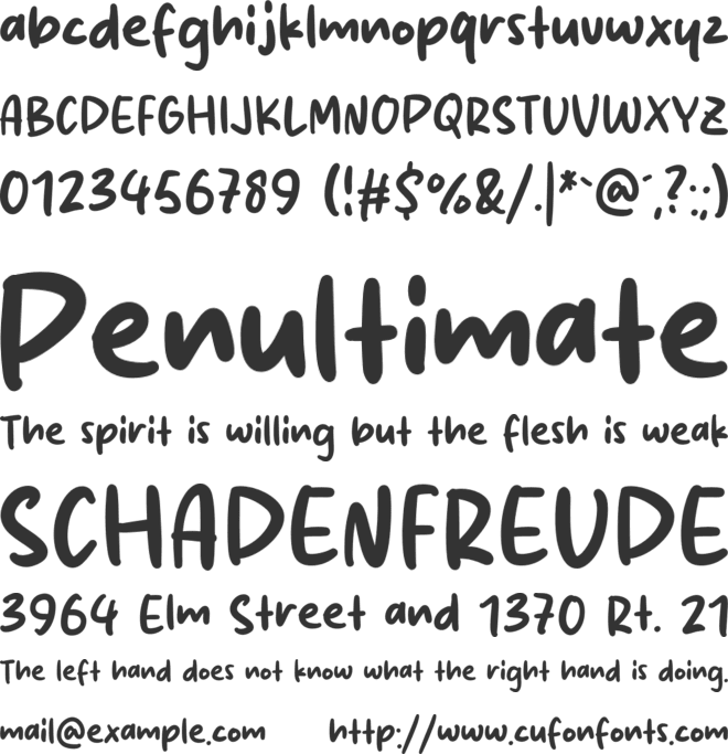 Milkshot font preview