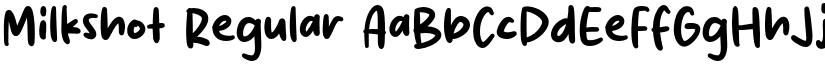 Milkshot Regular font