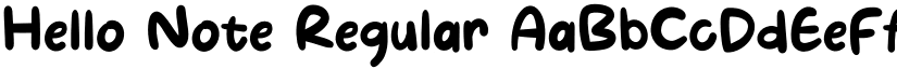 Hello Note Regular font