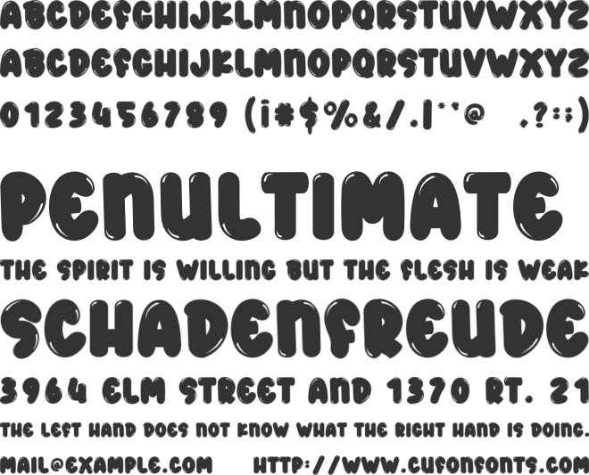 Smile Family font preview