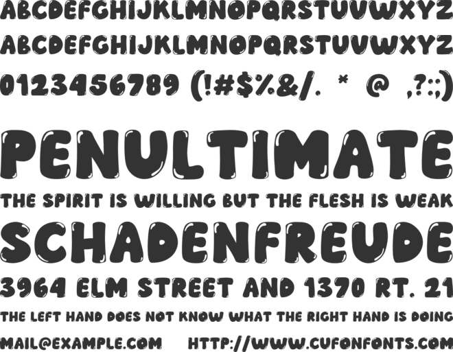 Okay Jelly font preview