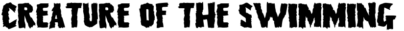 Creature of the swimming pool Regular font