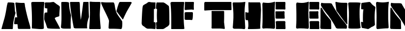 Army of the Ending Regular font