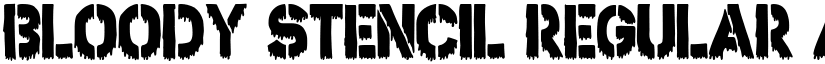 Bloody Stencil Regular font
