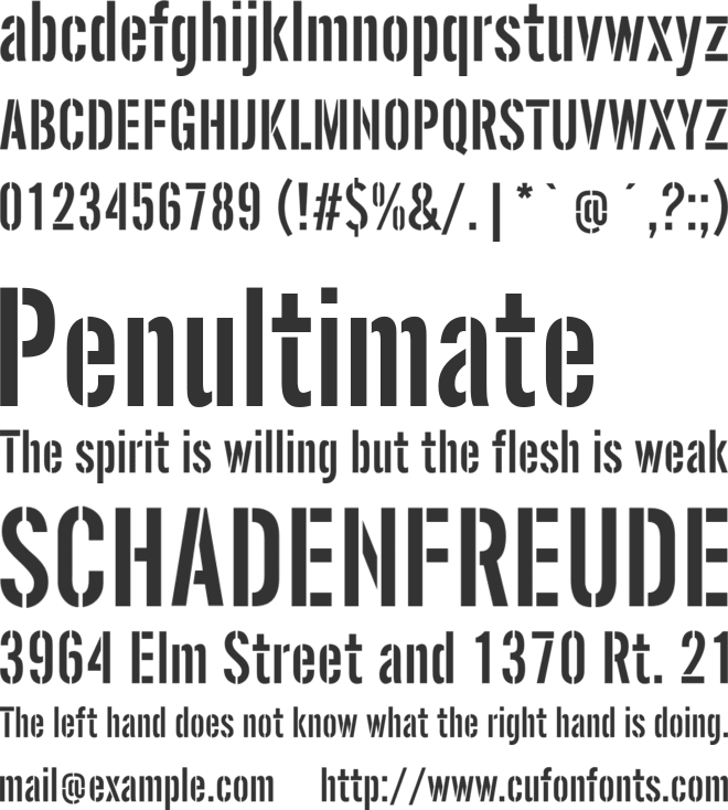 CONTRA MUERTA font preview