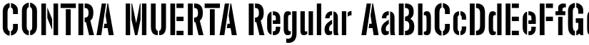 CONTRA MUERTA Regular font