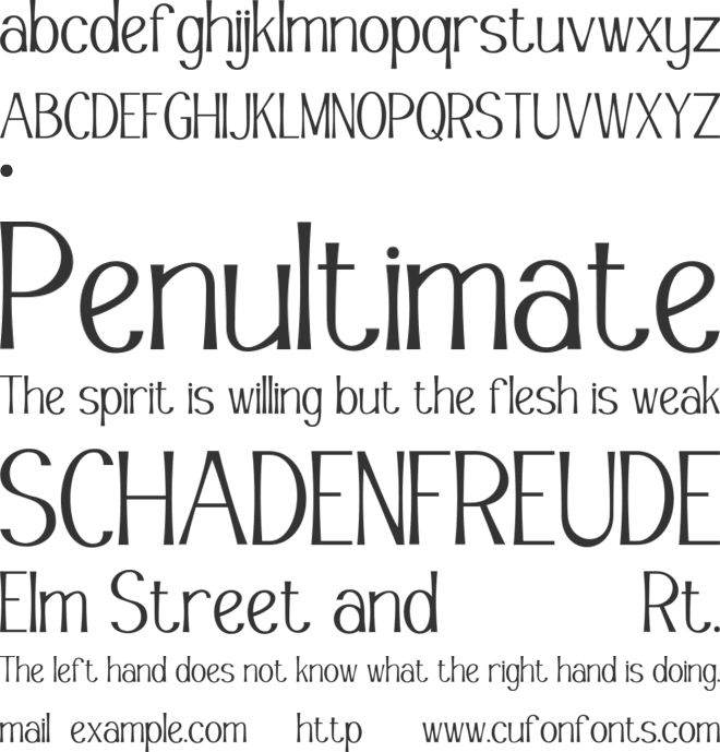 Arboriva font preview