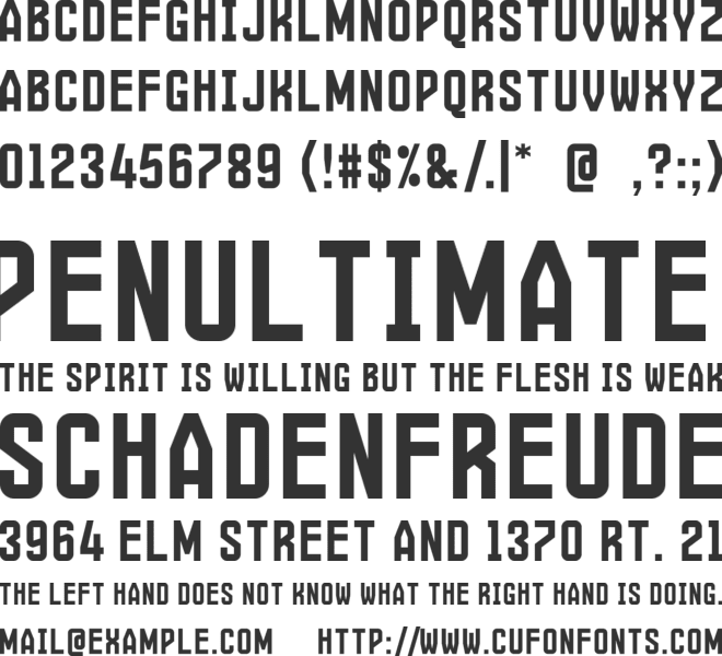 Martius font preview