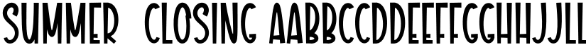 Summer  Closing font