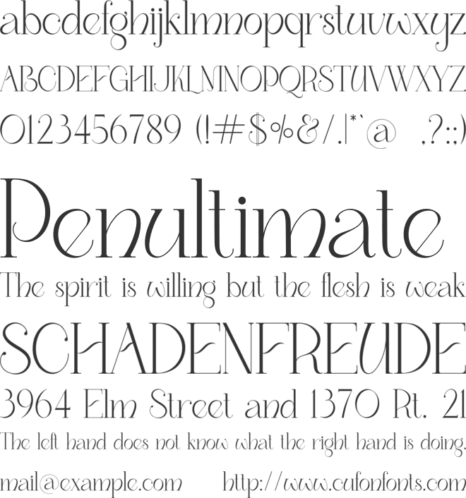 Raline font preview