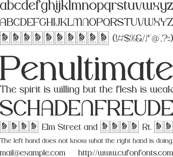 Noune font preview