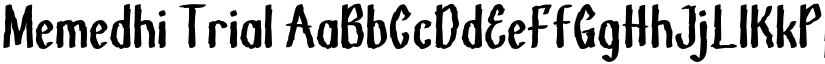 Memedhi Trial font
