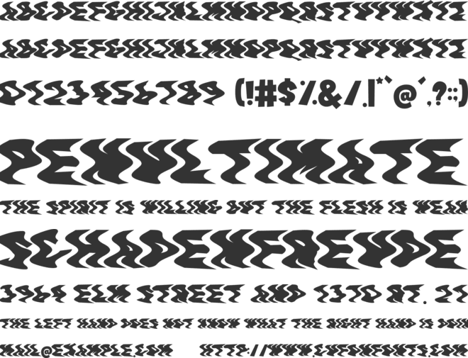 Varsity Wavy font preview