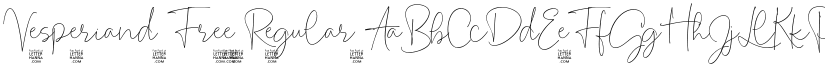 Vesperiand Free Regular font