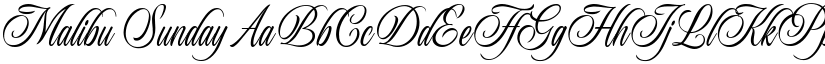 Malibu Sunday font