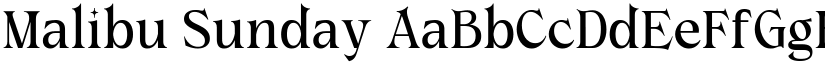 Malibu Sunday font