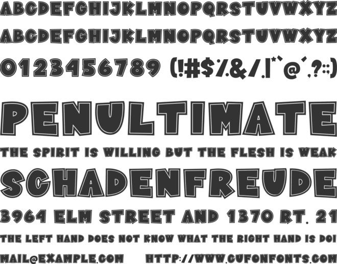 Varsity Collage font preview