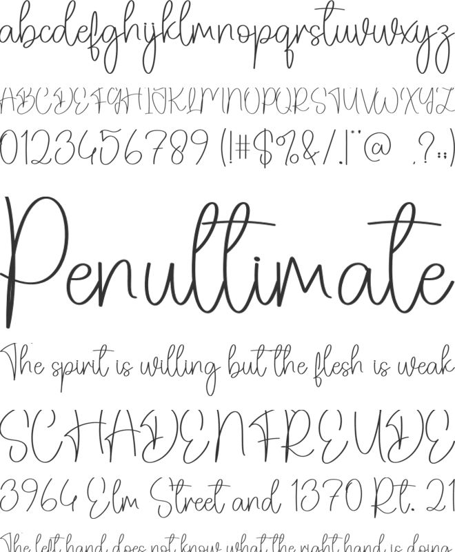 Tonight font preview