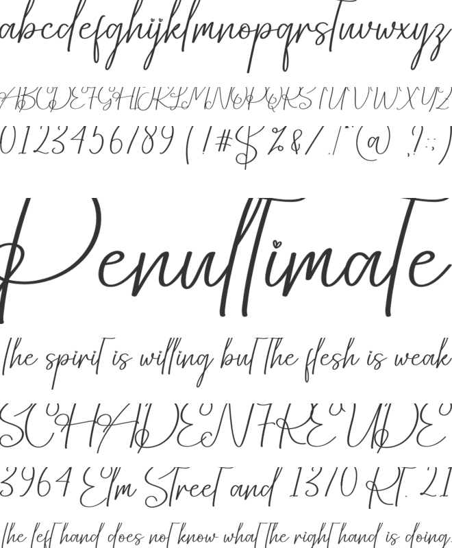 Retention font preview