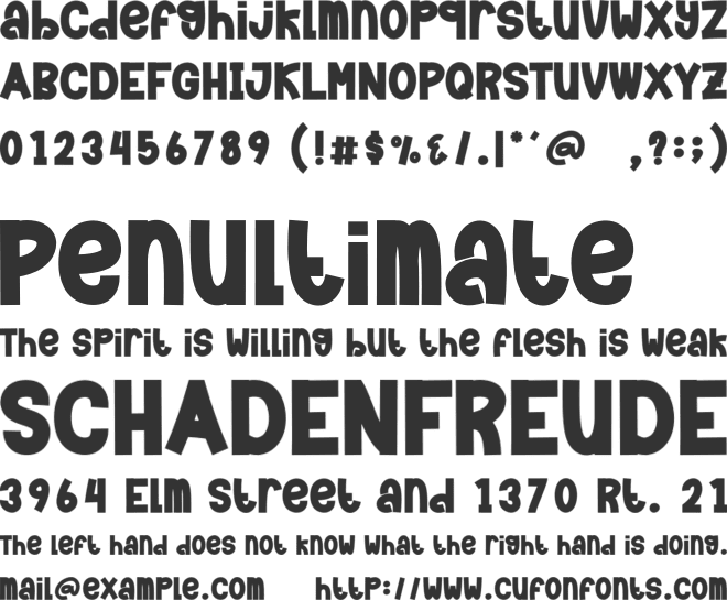 Lake Azure font preview