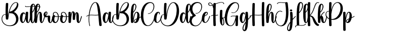 Bathroom font