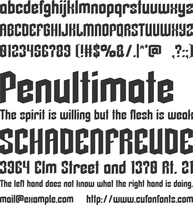 Ironfist font preview