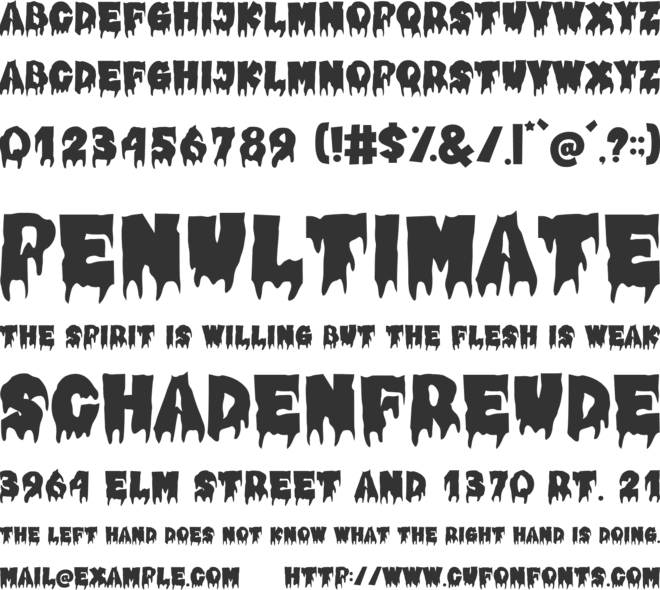 Varsity Monster font preview